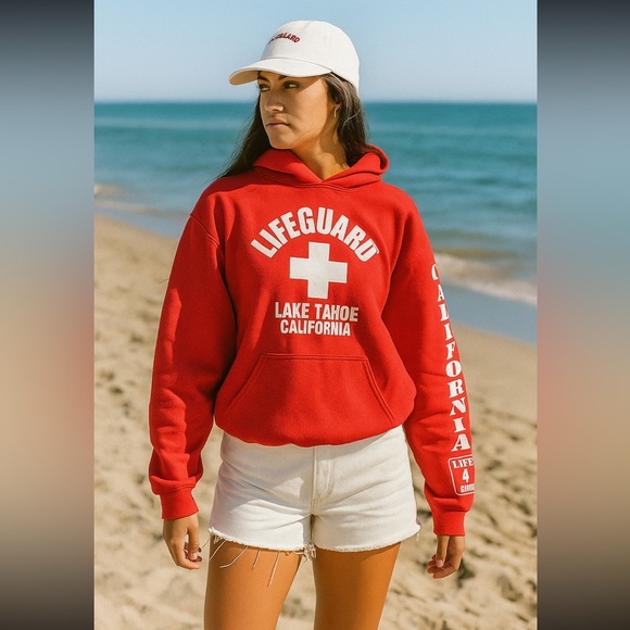 Gildan Lake Tahoe lifeguard sweatshirt size M - Picture 1 of 6